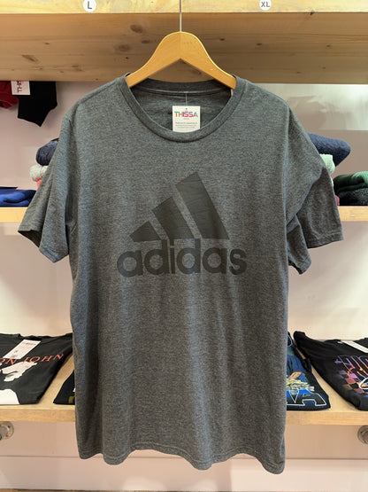 Adidas Dark Heather Gray Logo T-Shirt