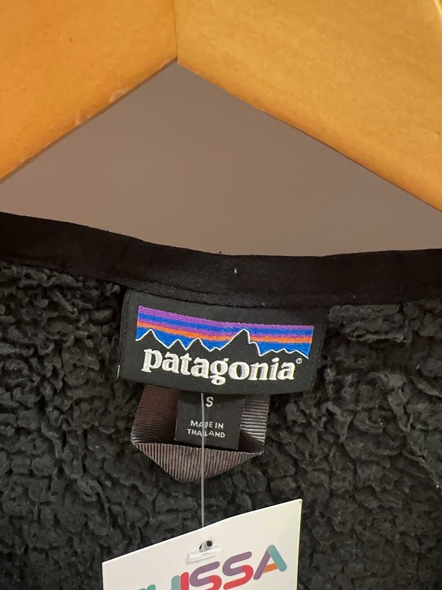 Patagonia Black Sherpa Fleece Snap-Front Vest - S