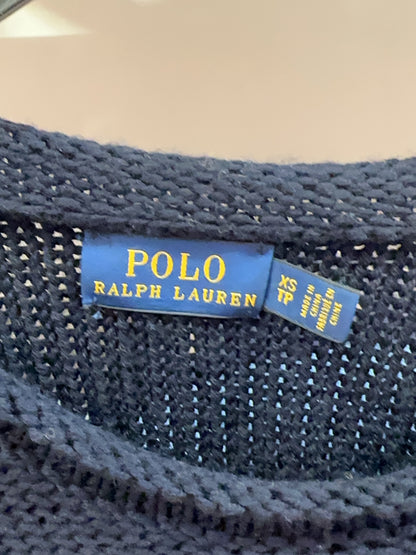 XS - Polo Ralph Lauren Navy Knit Crown Sweater Beaded