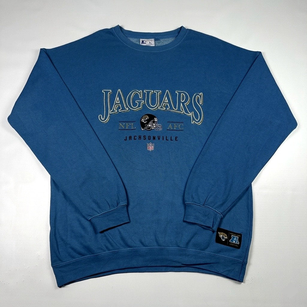 XS - 2000's NFL Jacksonville Jaguars Blue Crewneck Sweatshirt