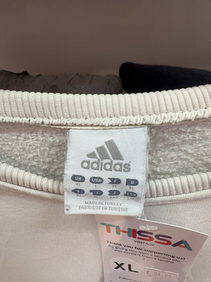 Vintage Adidas Cream Logo Sweatshirt - XL