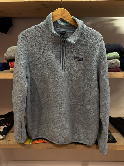Patagonia Grey Sherpa Quarter-Zip Fleece Pullover - L