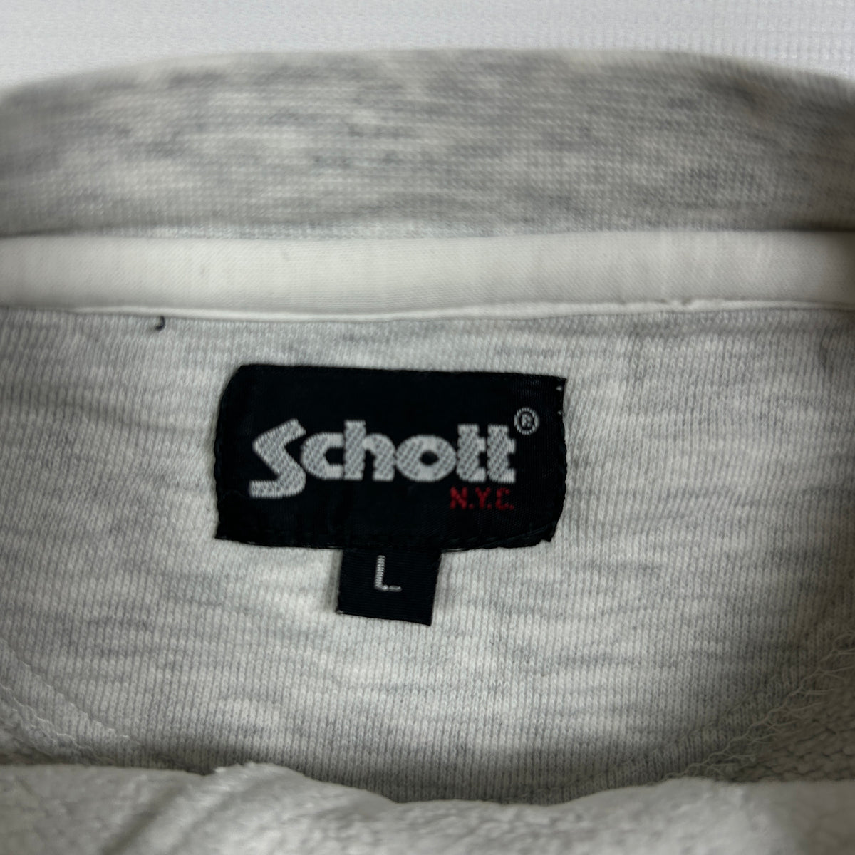L - Vintage 1990's Schott NYC Gray Crewneck Sweatshirt