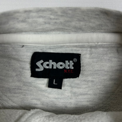 L - Vintage 1990's Schott NYC Gray Crewneck Sweatshirt