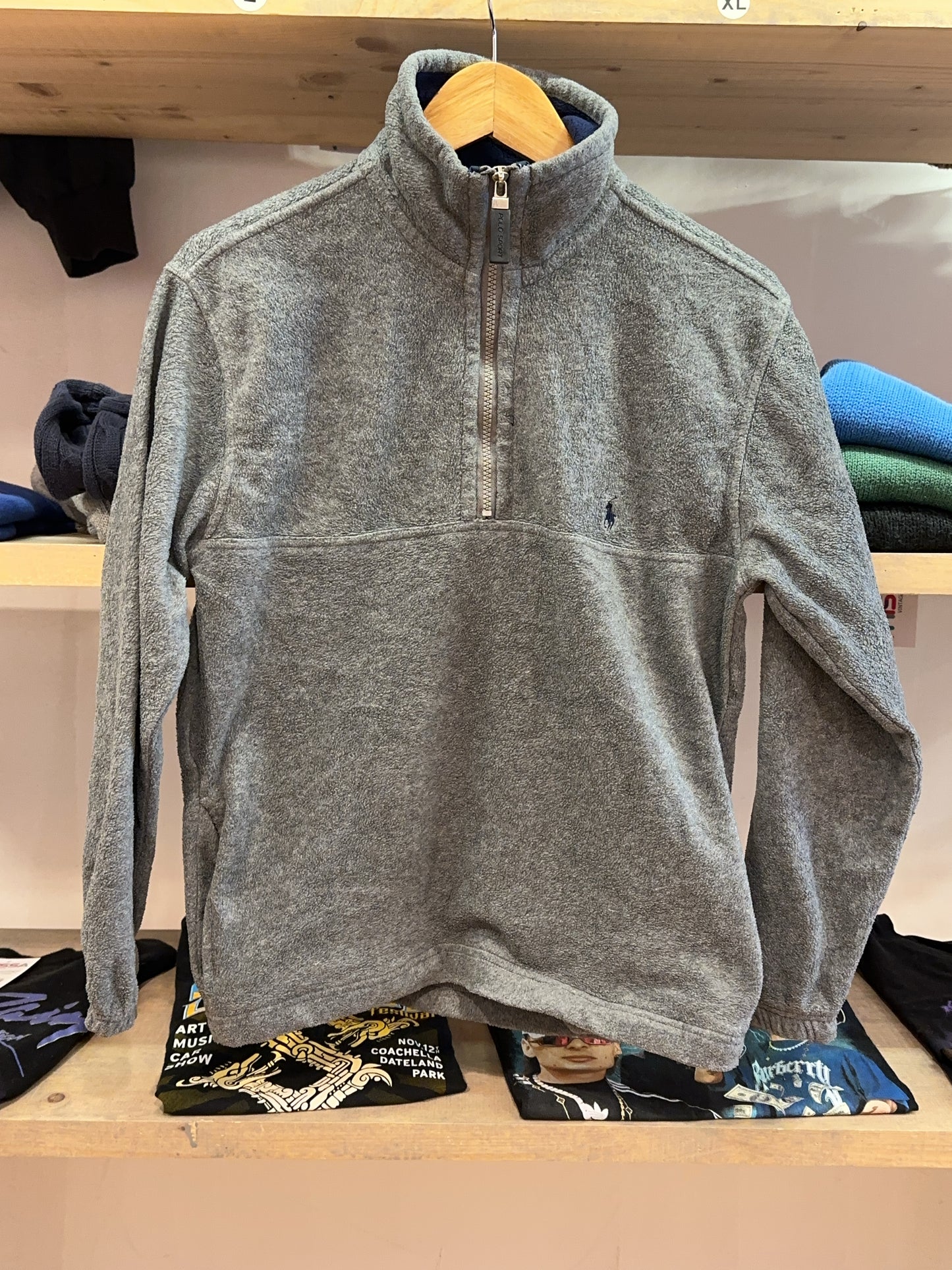 S - Ralph Lauren Fleece Quarterzip