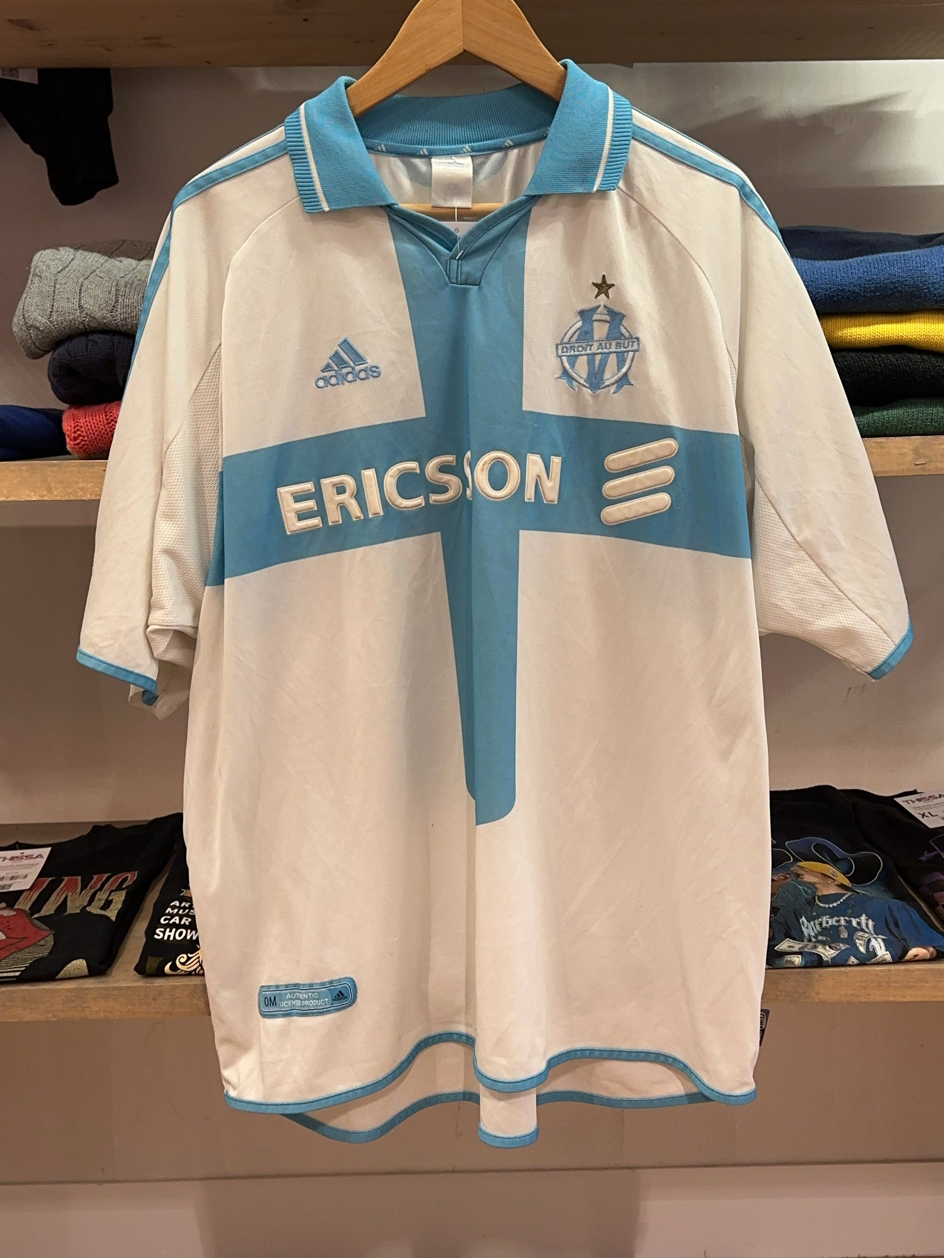 2000-2001 Olympique de Marseille Adidas Home Football Shirt - XL