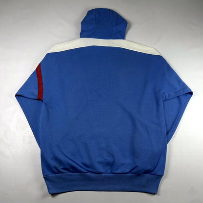 M - 1990's Adidas USA Rugby Blue Zip Hoodie Sweatshirt