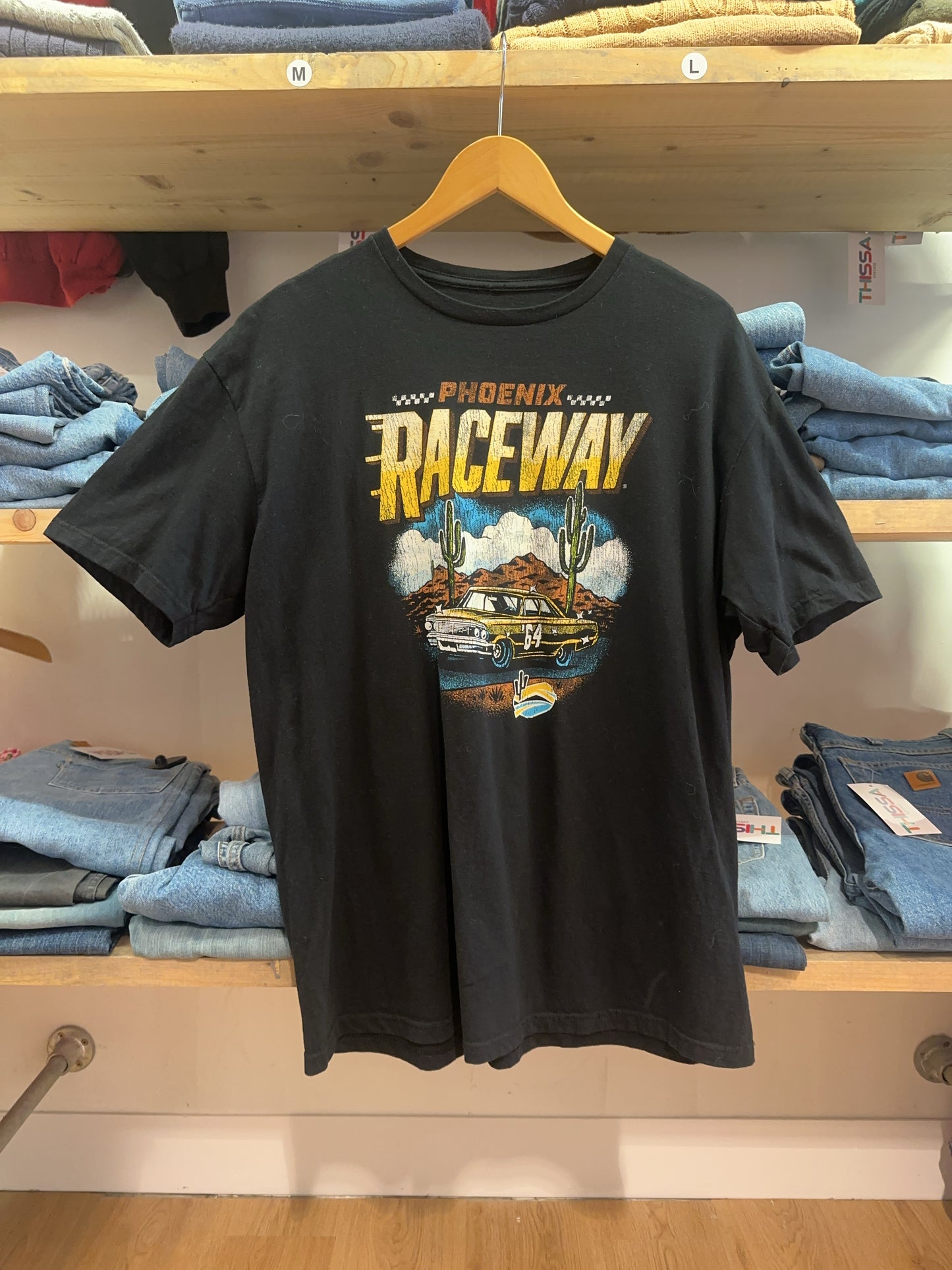 XL - Phoenix Raceway Nascar Black Graphic T-Shirt