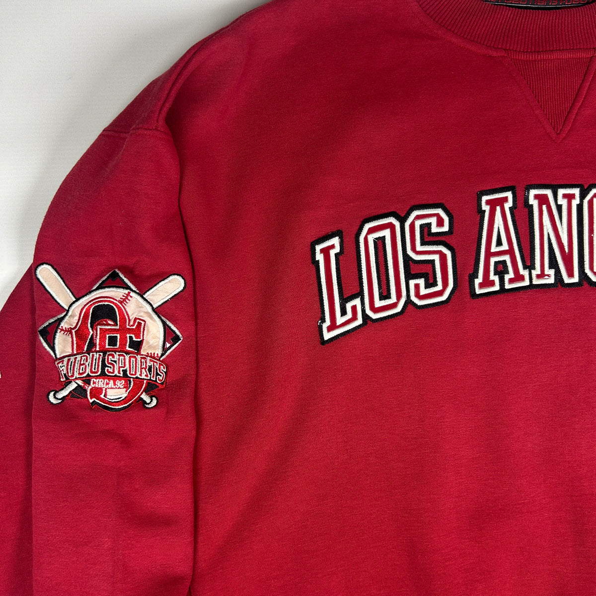 XXL - Vintage 1990's FUBU Los Angeles 05 Red Graphic Sweatshirt