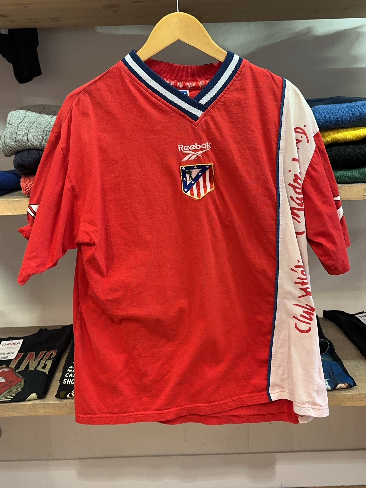 1998-1999 Atletico Madrid Reebok Football Training Shirt - XL