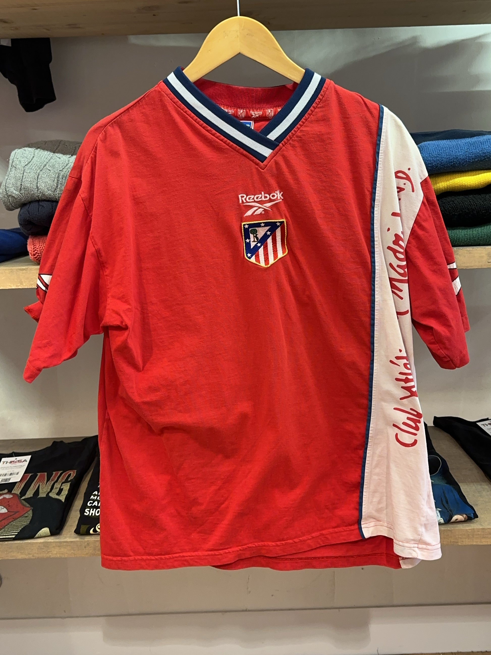 1998-1999 Atletico Madrid Reebok Football Training Shirt - XL