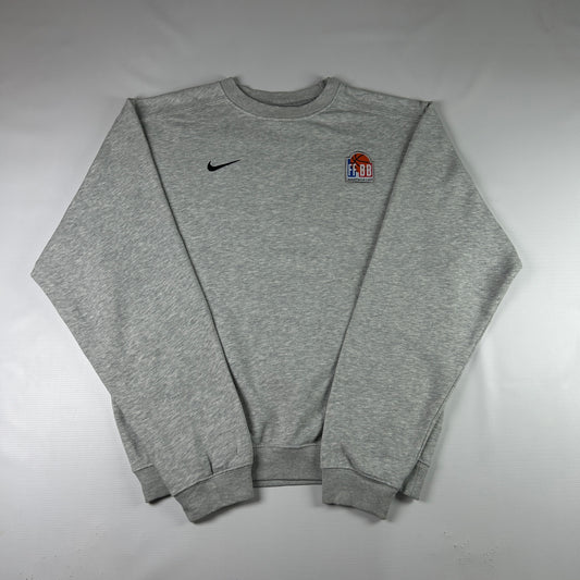S - vintage 2010's Nike FFBB Gray Basketball Sweatshirt