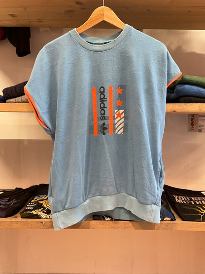 L - Vintage 1990's Adidas Short Sleeved Sweatshirt