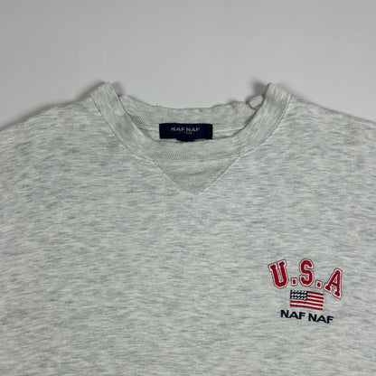 L - Vintage 1990's NaF NaF League USA Grey Sweatshirt
