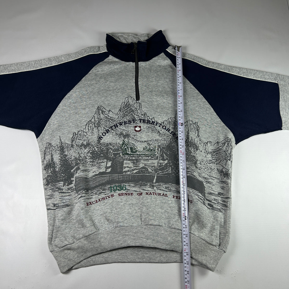 L - 1990's Northwest Territories Half-Zip Pullover Sweatshirt