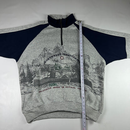 L - 1990's Northwest Territories Half-Zip Pullover Sweatshirt