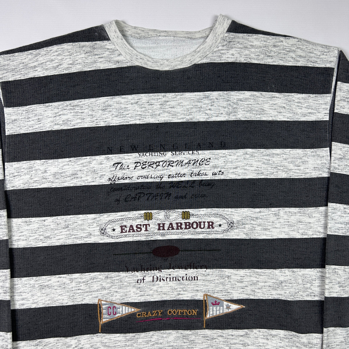 XL - Crazy Cotton East Harbour Striped Sweatshirt