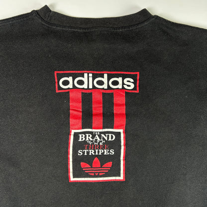 L - 1990's Adidas Black Graphic Long Sleeve Sweatshirt