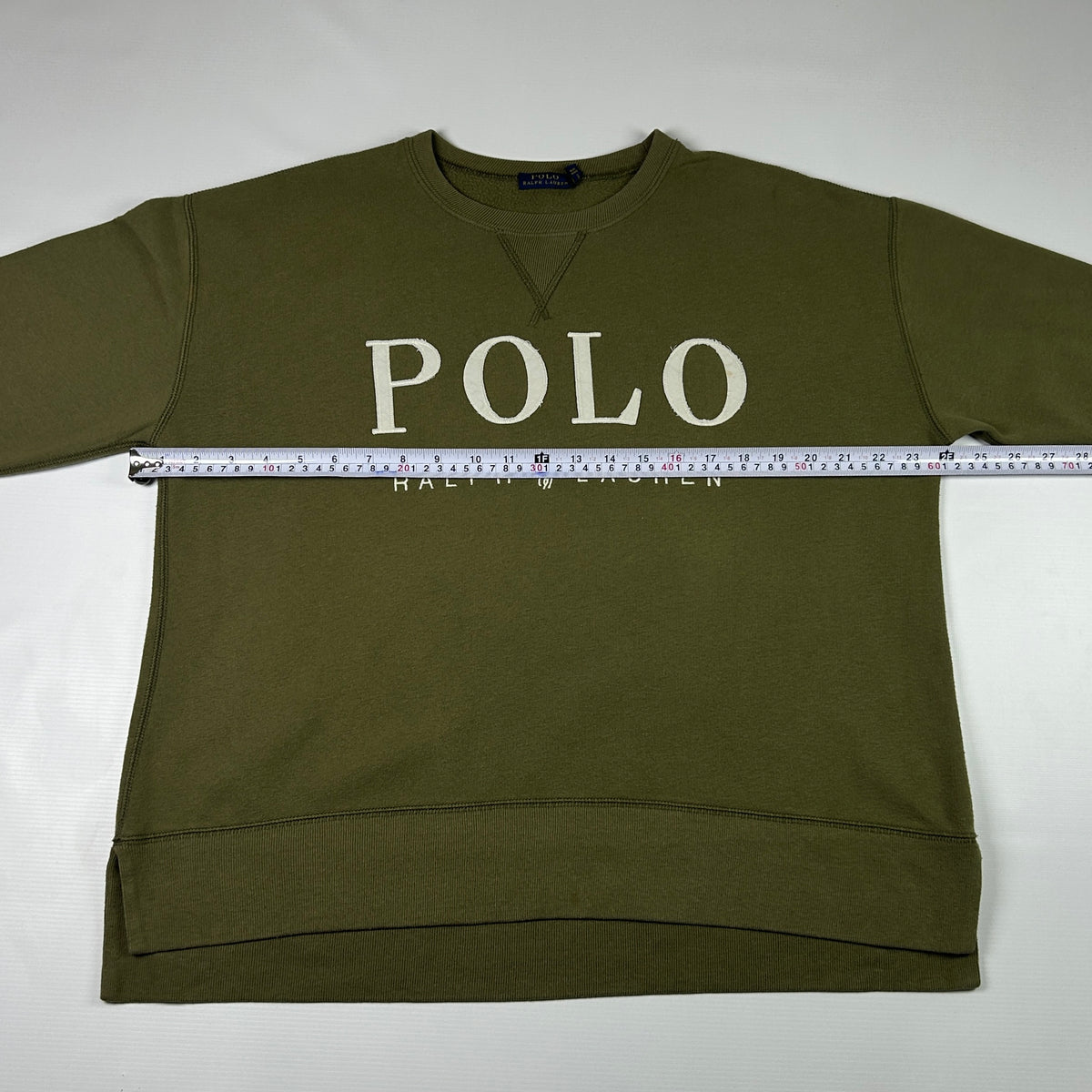 M - 2000's Polo Ralph Lauren Olive Green Logo Sweatshirt
