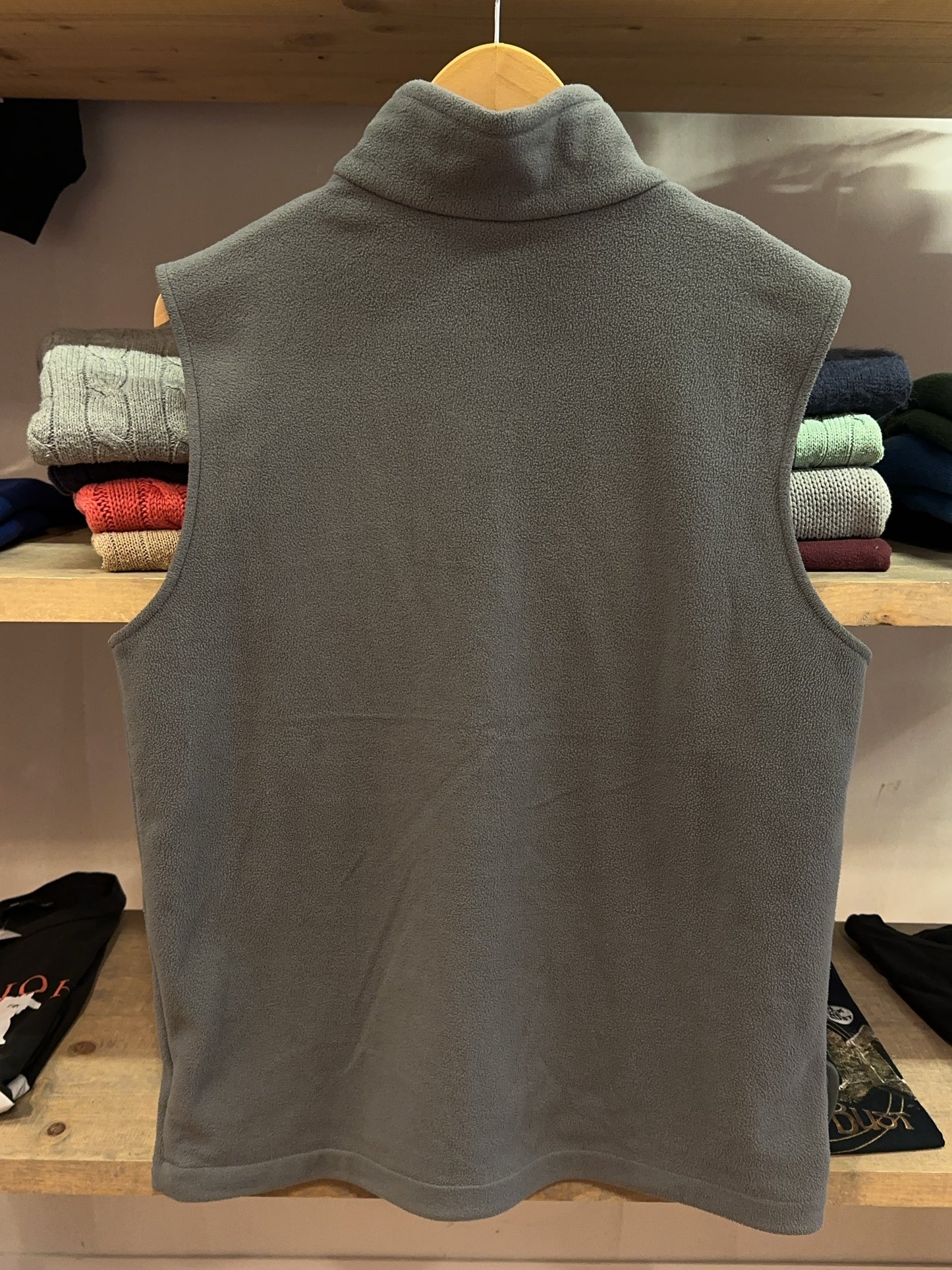 Columbia Grey Fleece Zip Vest - M