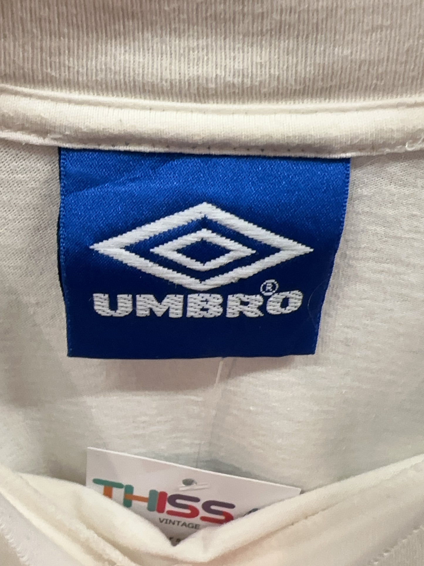 1990-1992 England Umbro Home Football Shirt - L