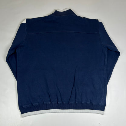 XL - Vintage 1990's Kappa Men’s Navy Zip-Up Track Jacket