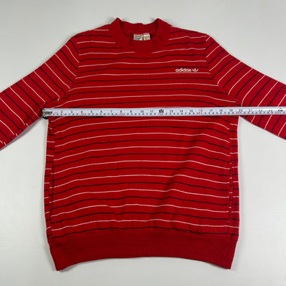 S - 1980's Vintage Adidas Stripes Ventex Sweatshirt