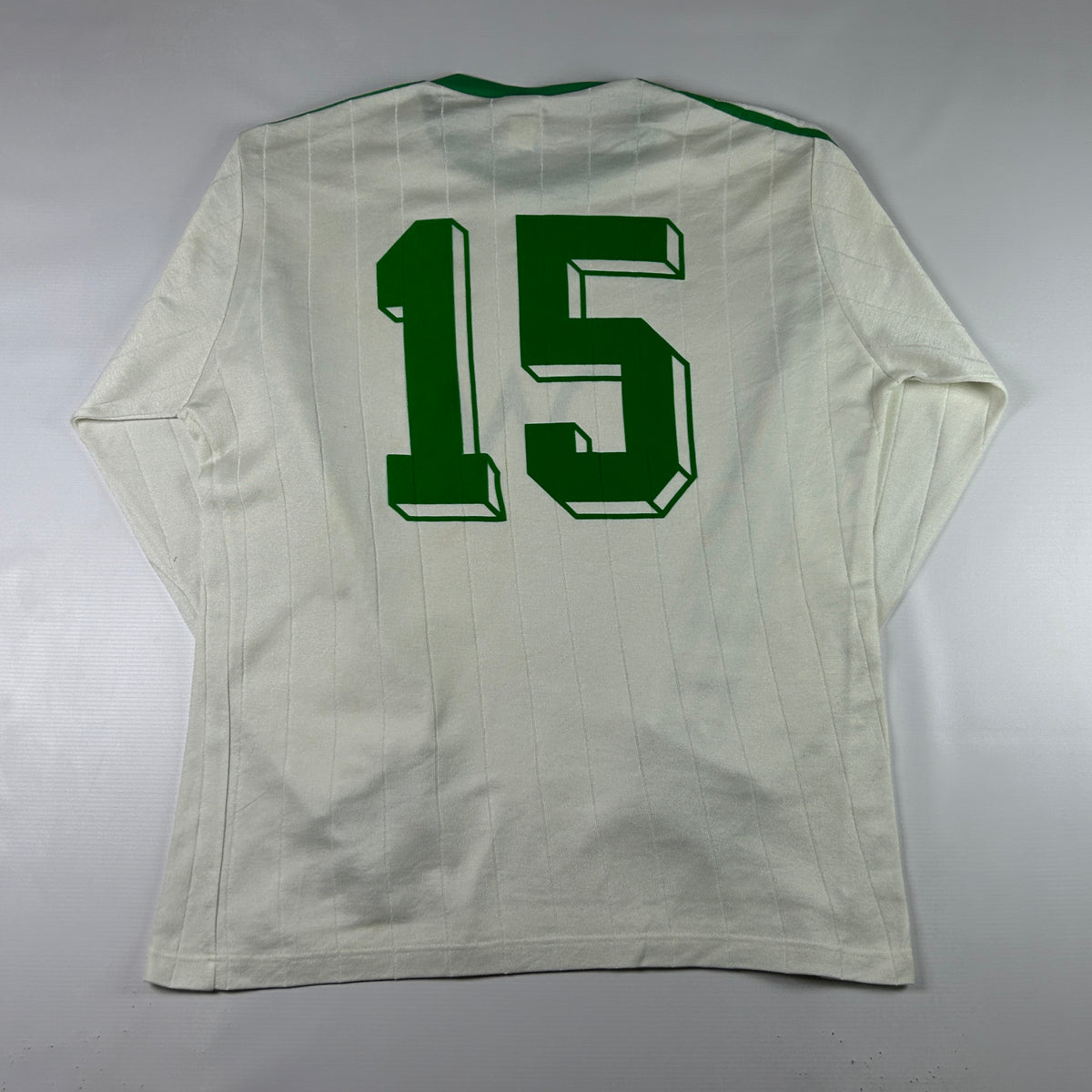 L - 1970s Adidas OM Olympique de Marseille 15 Vintage Soccer Long-Sleeve Jersey