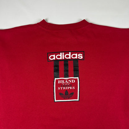 XXL - 1990's Adidas Red Vintage Trefoil Sweatshirt