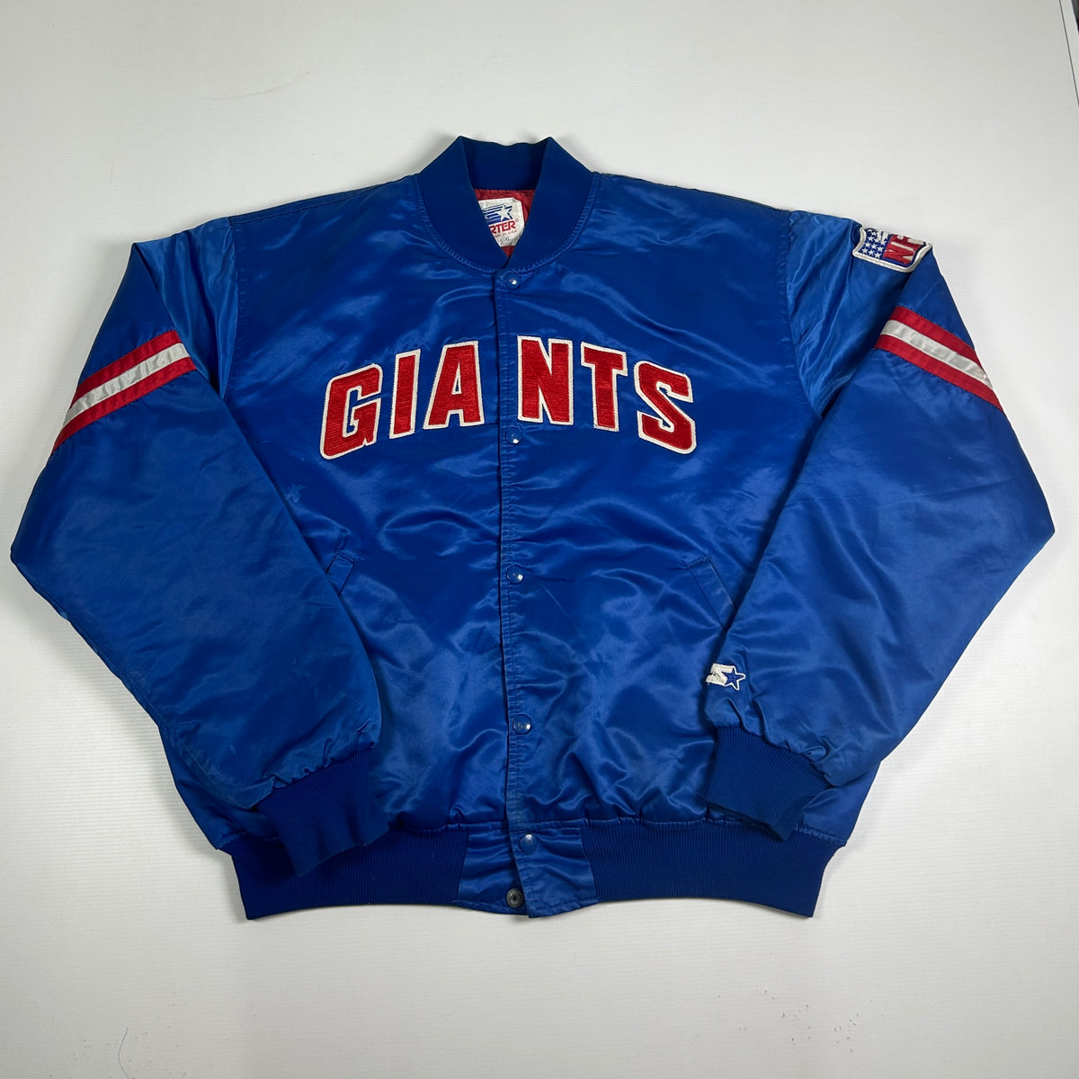 XL - 1980's New York Giants Starter Satin Bomber Jacket