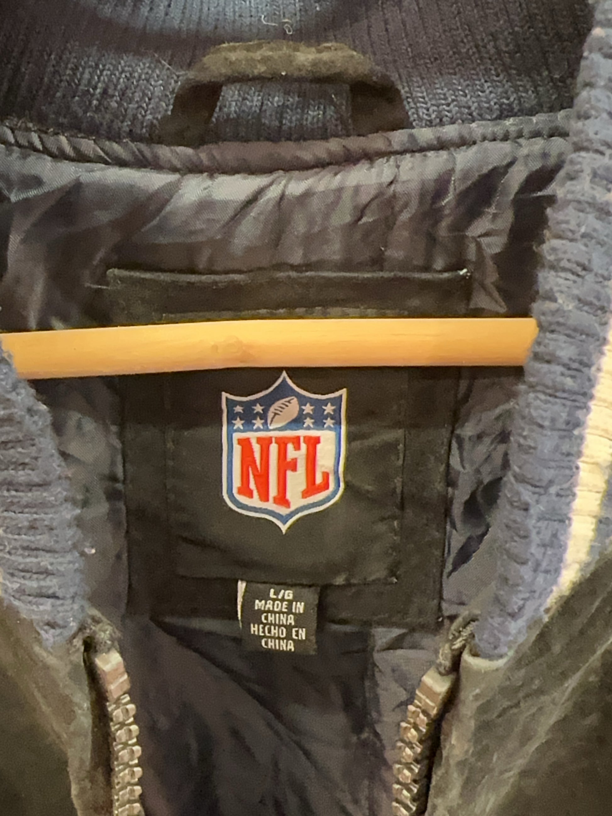 L - Vintage 2000's St. Louis Rams NFL Vintage Varsity Leather Suede Jacket