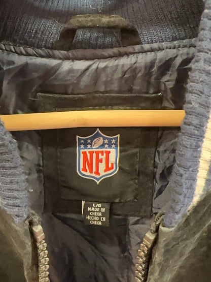 L - Vintage 2000's St. Louis Rams NFL Vintage Varsity Leather Suede Jacket