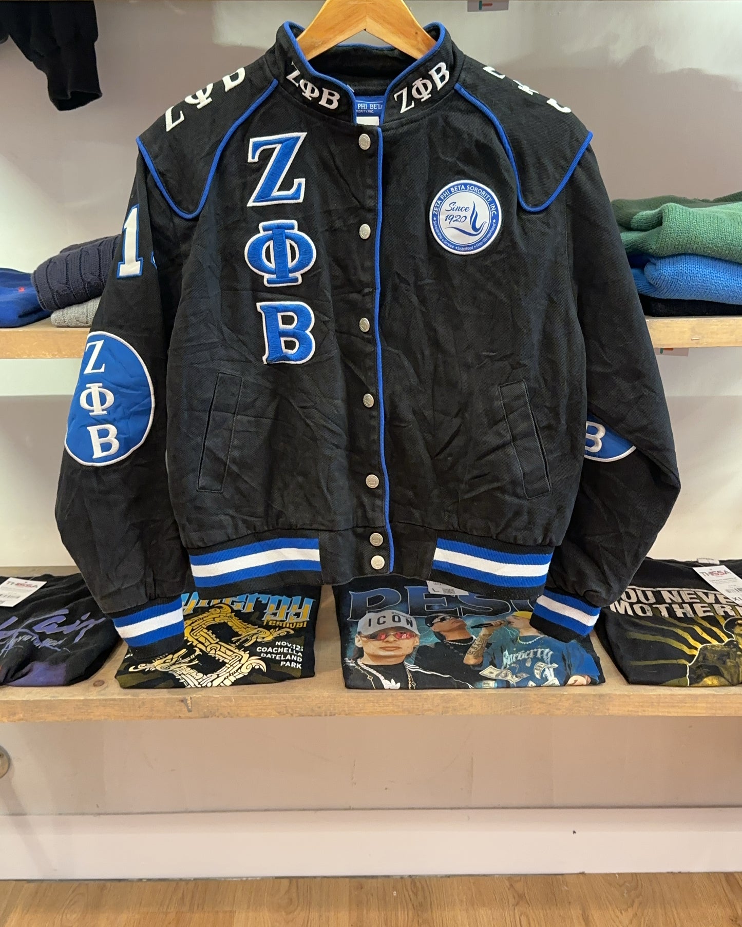 S - Vintage Buffalo Dallas Zeta Phi/Φ Beta Racing Jacket
