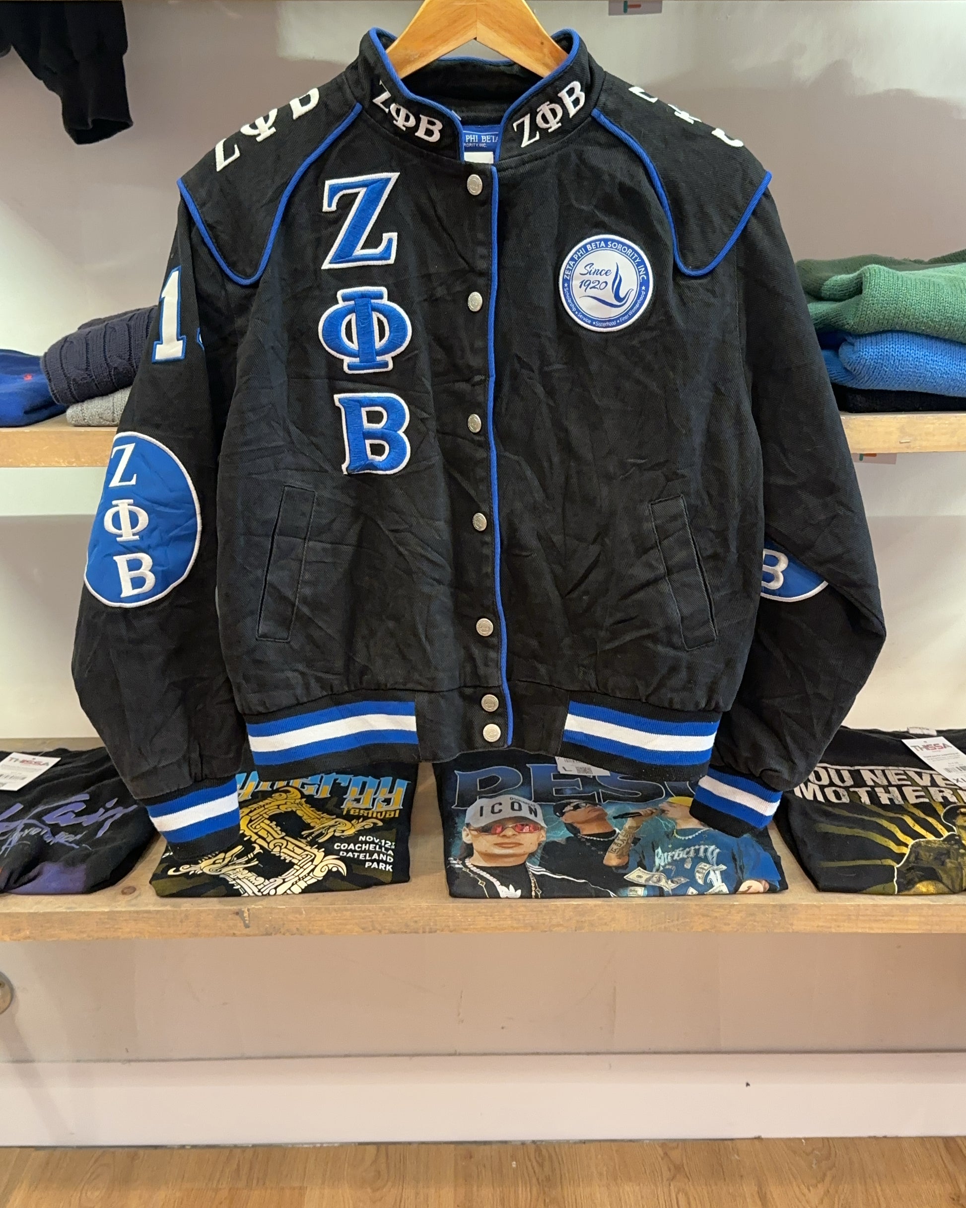 S - Vintage Buffalo Dallas Zeta Phi/Φ Beta Racing Jacket