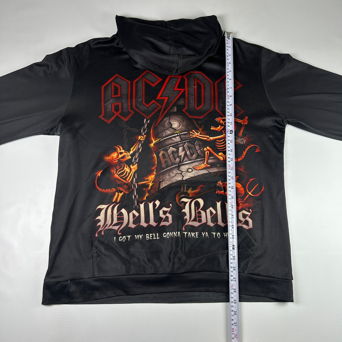 XL - 2010's AC/DC Hell's Bells Graphic Hoodie