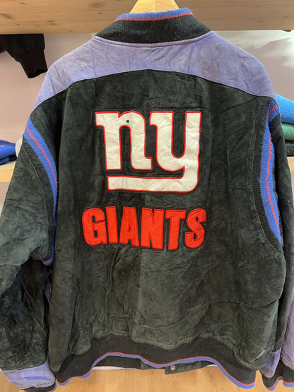XXL - New York Giants NFL Vintage Varsity Jacket Suede Leather