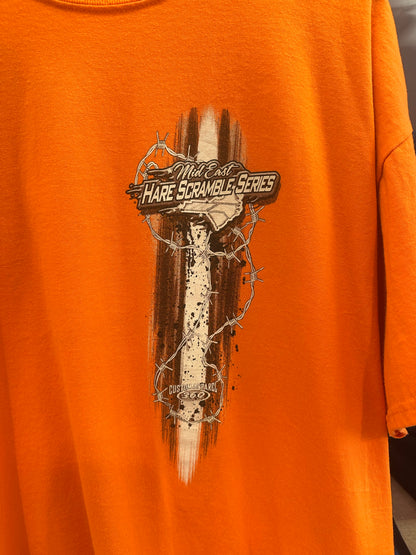 XL - Mid East Hare Scramble Series Orange Graphic T-Shirt