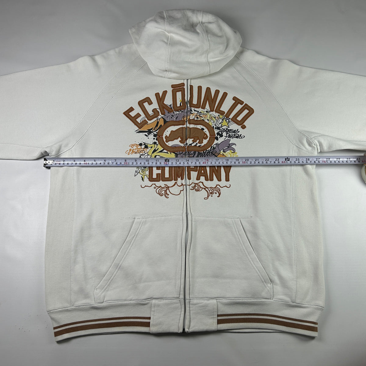 XXL - 2000's Ecko Unltd. Graphic Zip-Up Hoodie