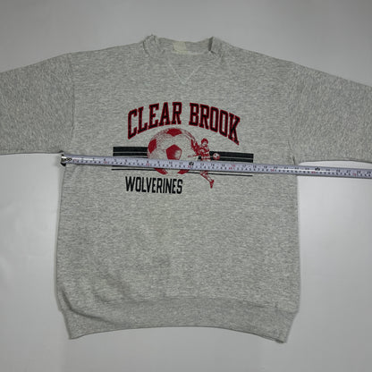 M - Vintage 1990's Clear Brook Wolverines Gray Crewneck Sweatshirt