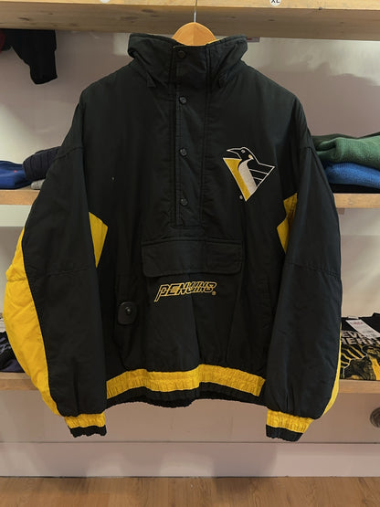L - Vintage 1990's Pittsburgh Pinguins Chalk Line Jacket