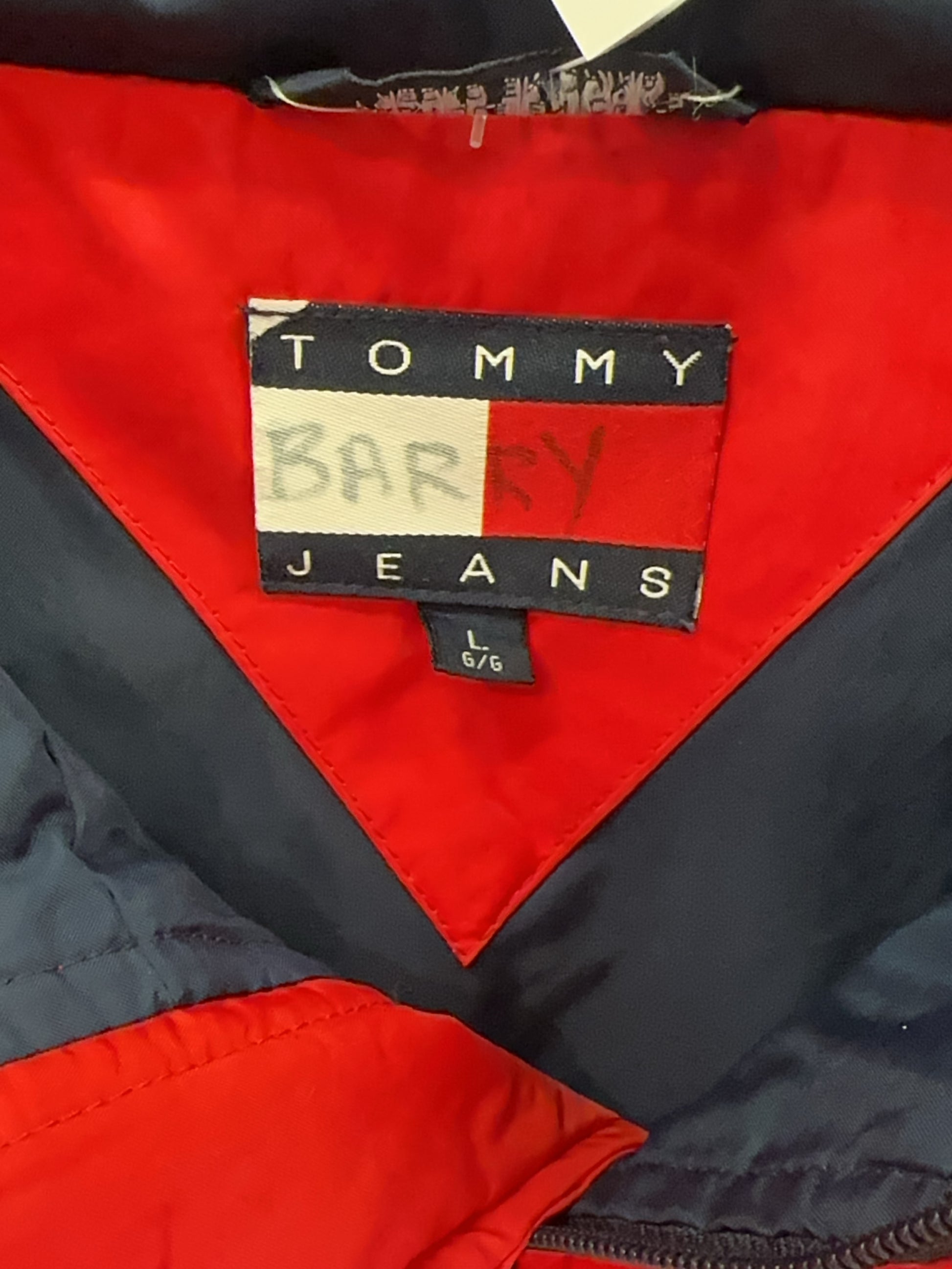 L - Vintage 1990's Tommy Hilfiger Colourblock Puffer Jacket