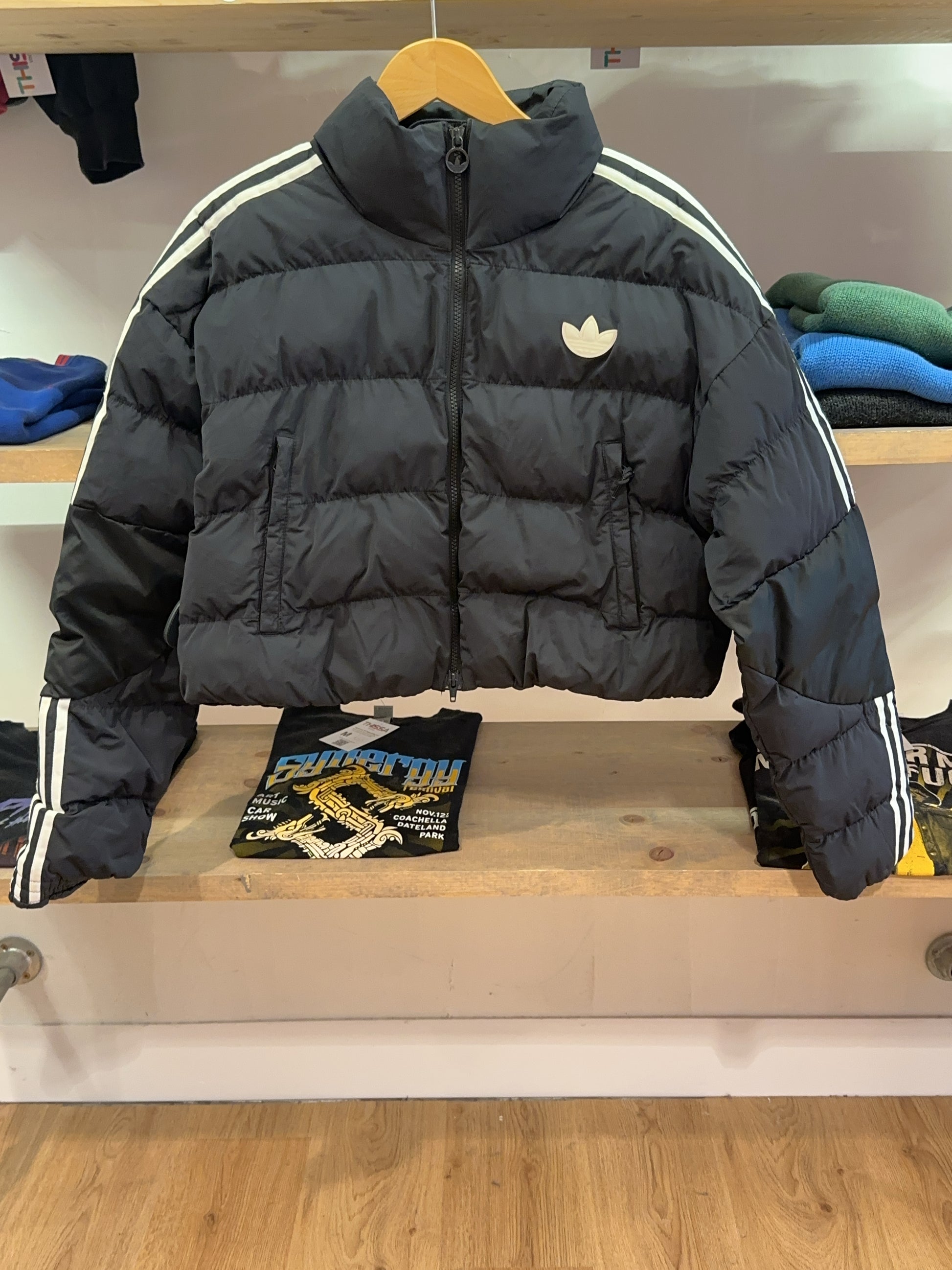 M - Vintage 2000's Adidas Cropped Puffer Jacket