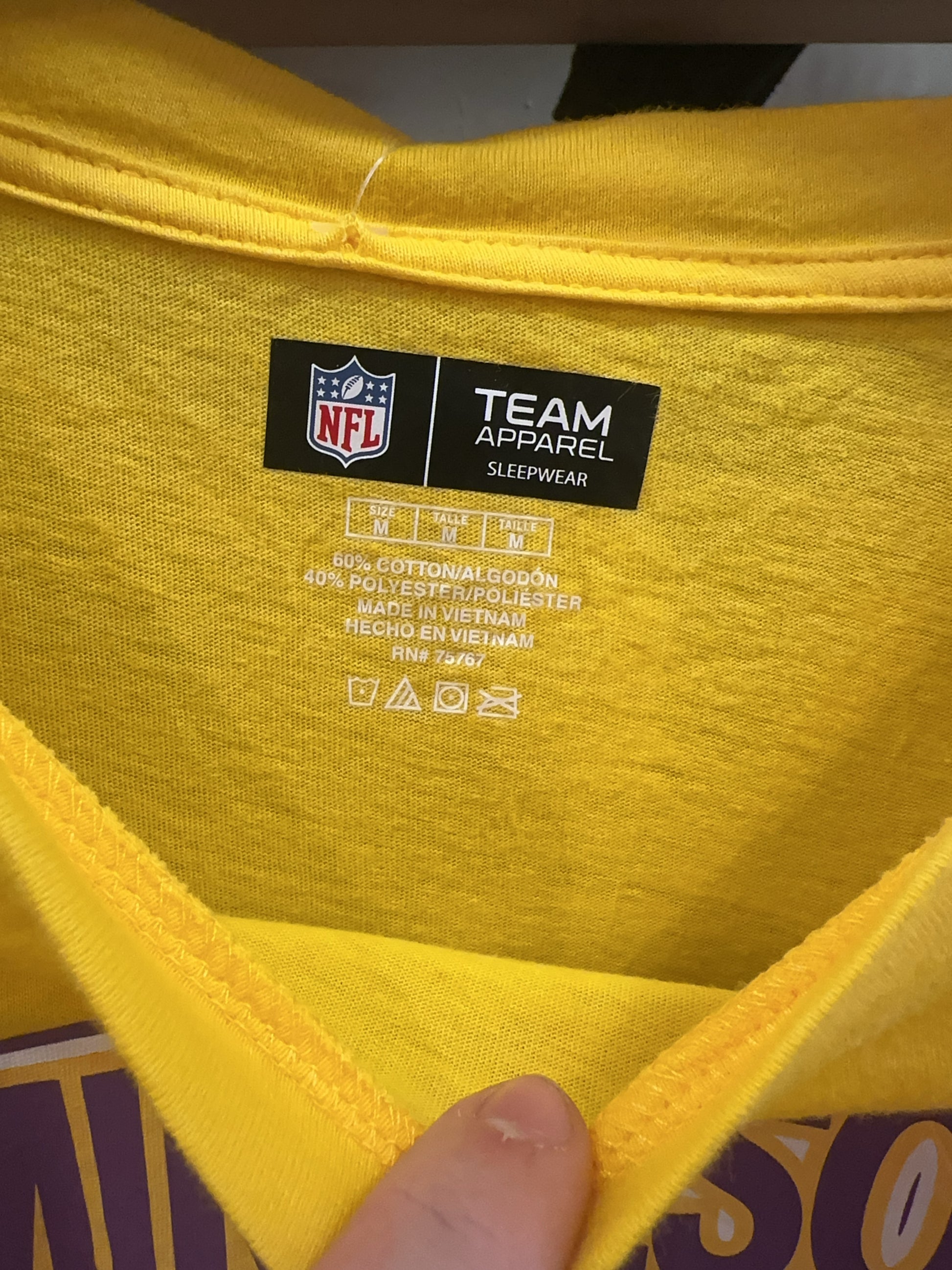 Minnesota Vikings NFL Team Apparel Sleepwear Long Sleeve Tee