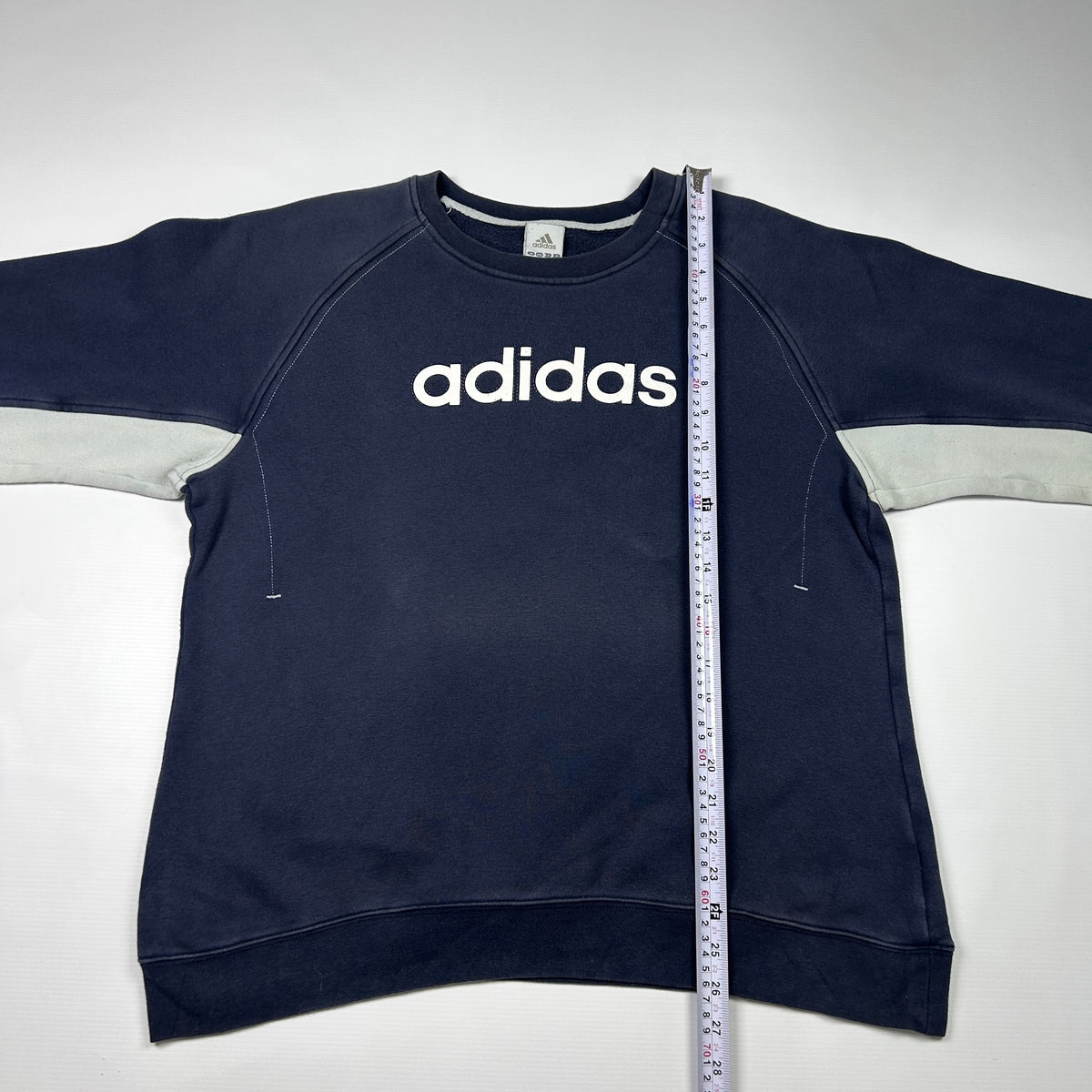 M - Adidas 2000's Navy Logo Crewneck Sweatshirt