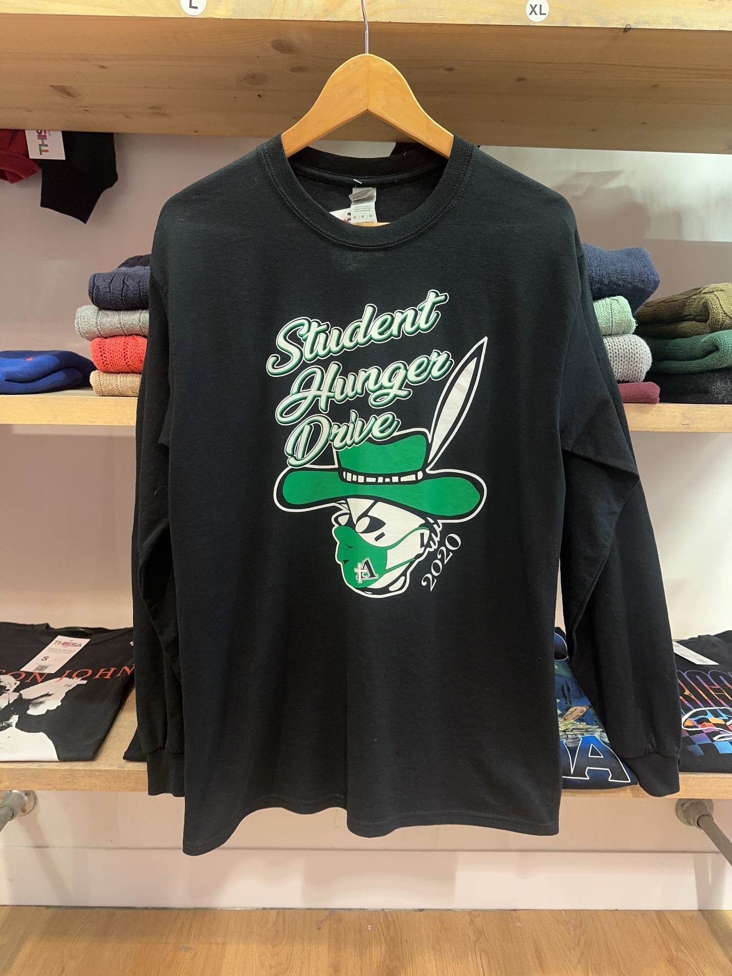 2020 Student Hunger Drive Black Long Sleeve Tee