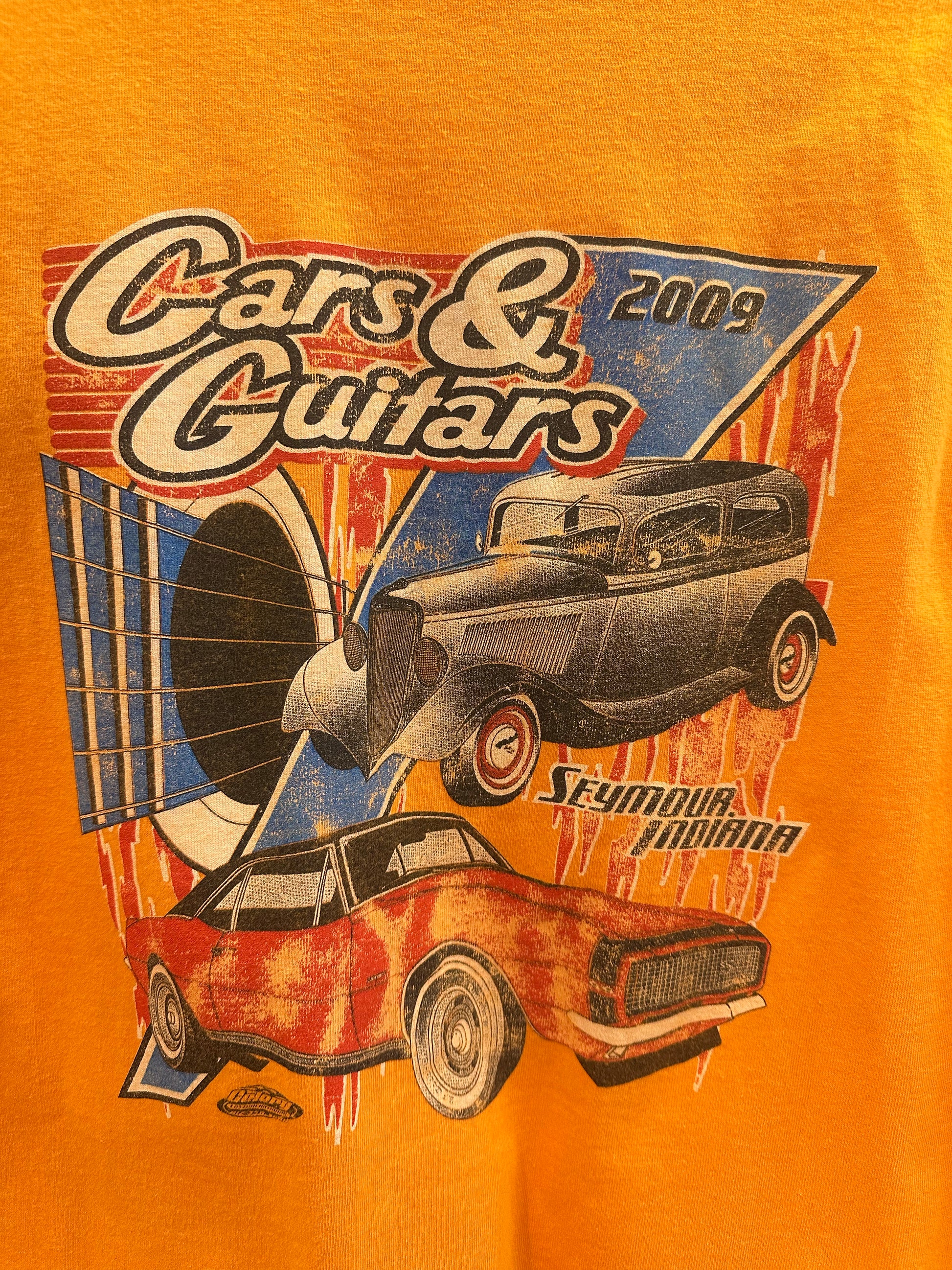 L - Orange Cars & Guitars 2009 Graphic T-Shirt