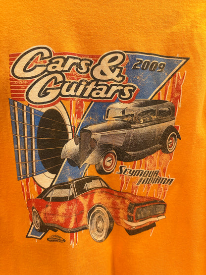 L - Orange Cars & Guitars 2009 Graphic T-Shirt