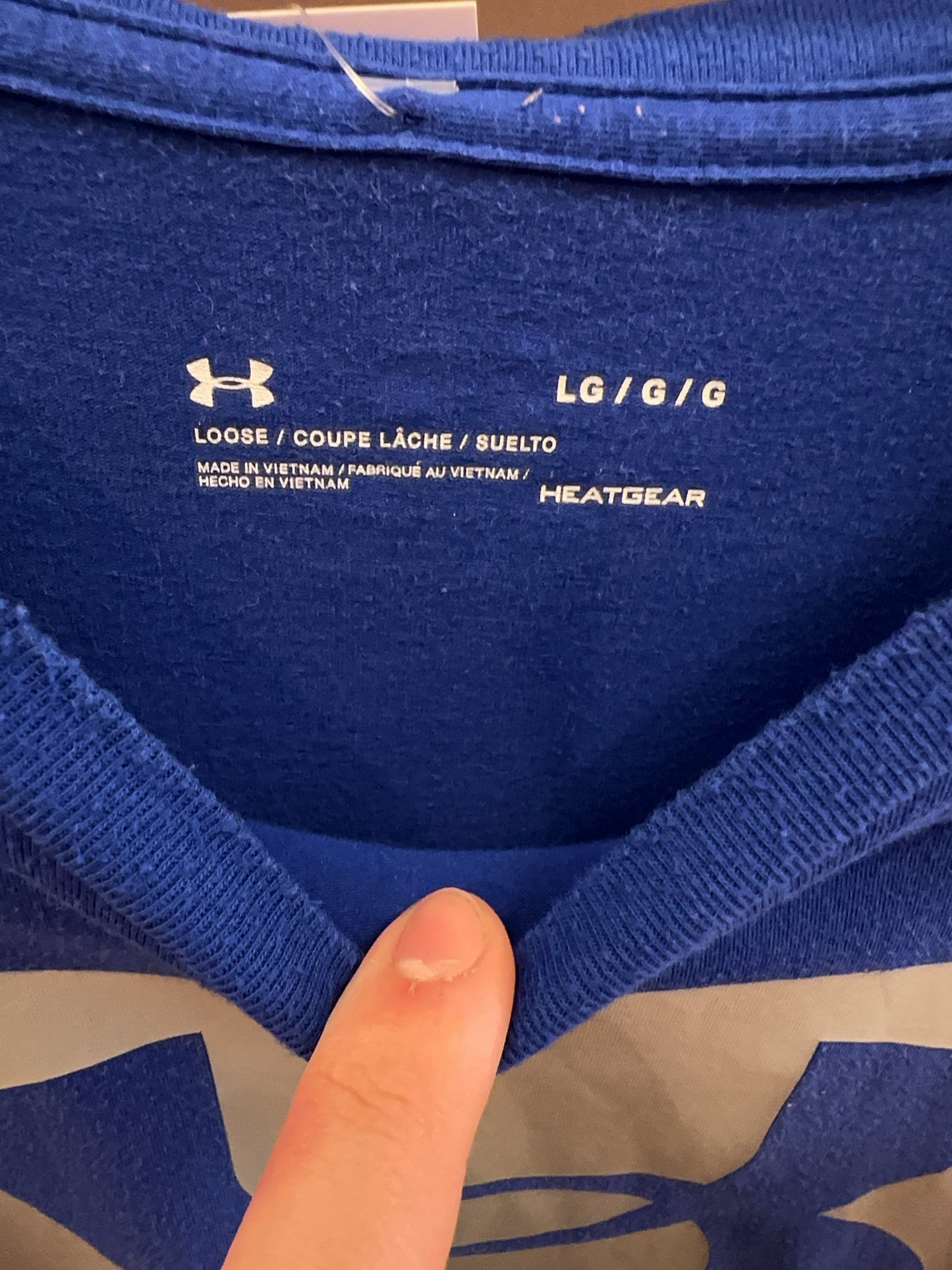 Under Armour HeatGear Blue Logo Graphic T-Shirt