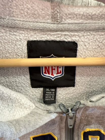 XL - NFL Chargers Gray Zip-Up Hoodie