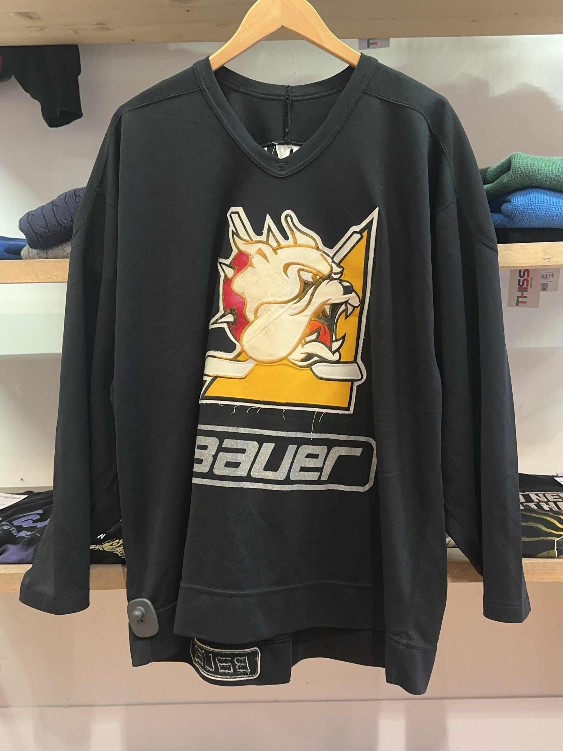 XL - Bauer Black Hockey Graphic Long Sleeve Shirt